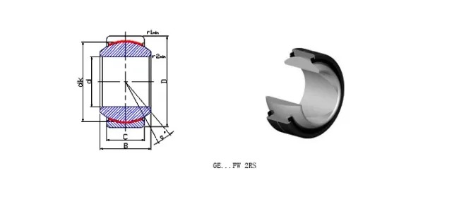 GE…FW 2RS Series Self-Lubricating Radial Spherical Plain Bearings(GE60FW 2RS GE70FW 2RS GE80FW 2RS GE90FW 2RS GE100FW 2RS GE110FW 2RS GE120FW 2RS)