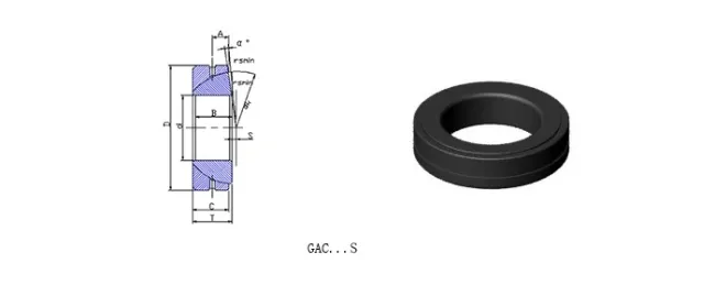 GAC Series Angular Contact Spherical Plain Bearings (GAC55S GAC60S GAC65S GAC70S GAC75 S GAC80S GAC85S GAC90S)
