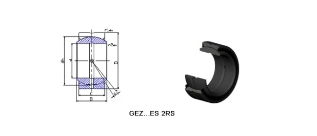 Inch Size GEZ..ES2RS Series Radial Spherical Plain Bearings(GEZ19ES2RS GEZ22ES2RS GEZ25ES2RS GEZ 31ES2RS GEZ34ES2RS GEZ38ES2RS GEZ44ES2RS GEZ50ES2RS GEZ57ES2RS)