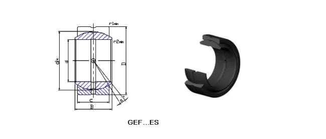 GEF...EF Series Radial Spherical Plain Bearings (GEF12ES GEF15ES GEF20ES GEF22ES GEF25ES GEF30 ES GEF35ES GEF40ES GEF45ES GEF50ES GEF55ES)