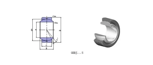 GEBJ Series Radial Spherical Plain Bearings (GEBJ5S GEBJ6S GEBJ8S GEBJ10S GEBJ12S GEBJ14S GEBJ16S GEBJ18S GEBJ20S GEBJ22S GEBJ25S GEBJ30S)