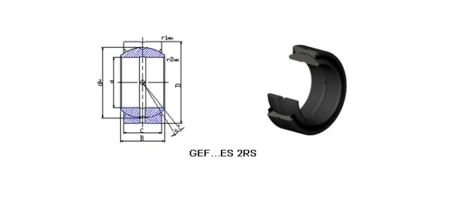 GEF...ES 2RS Series Radial Spherical Plain Bearings(GEF20ES 2RS GEF22ES 2RS GEF25ES 2RS GEF30ES 2RS GEF35ES 2RS GEF40ES 2RS GEF45ES 2RS GEF50ES 2RS GEF60ES 2RS)