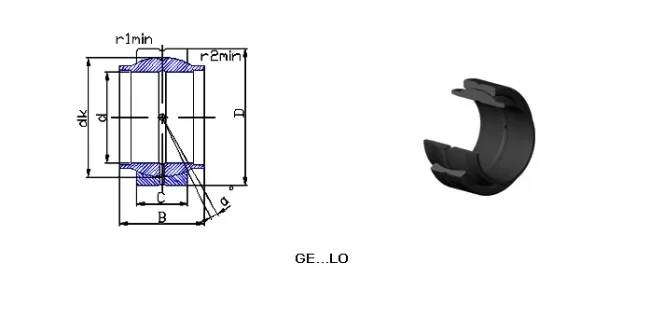 GE...LO Series Radial Spherical Plain Bearings (GE12LO GE15LO GE16LO GE17LO GE20LO GE25LO GE 30LO GE32LO GE35LO GE40LO GE45LO GE50LO)