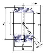 Steel On PTFE Plastic Material Spherical Plain Bearing(GEG10N GEG12N GEG15N GEG17N GEG20N GEG25N GEG30N GEG35N GEG40N GEG45N GEG50N )