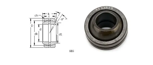 (GEG12ES-2RS GEG15ES-2RS GEG17ES-2RS GEG20ES-2RS GEG25ES-2RS GEG30ES-2RS GEG35ES-2RS GEG40ES-2RS) GEG Series Radial Spherical Plain Bearings