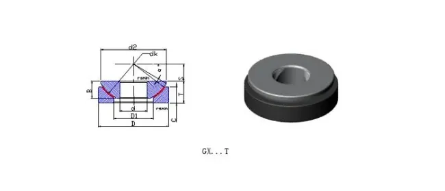 Maintenance-free Thrust Spherical Plain Bearing (GX10T GX12T GX15T GX17T GX20T GX25T GX30T GX35T GX40T GX45T)
