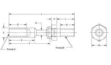 SAE Standard Damper Control Swivel Ball Joints (DS101 DS101S DS102)