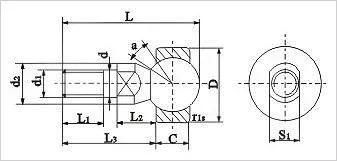 SQD Series Zinc Alloy Ball Joint Rod Ends Bearings(SQD5 SQD6 SQD8 SQD10 SQD10-1 SQD12 SQD12-1 SQD14 SQD14-1 SQD16 SQD16-1)