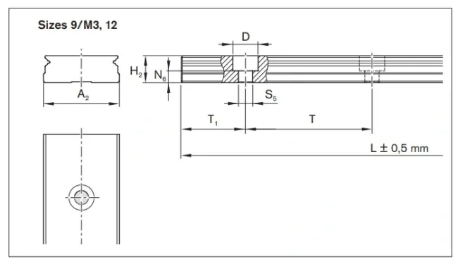 BNS Miniature Ball Guide Rail (R045520231, R045520331, R045520431, R045526231, R045526331, R045526431)