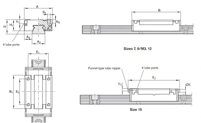 Ball Runner Block / Guide Block (R044459301 R044459401 R044451201 R044451301)