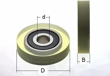 10x40x12 mm PU620040-12 Polyurethane Coated Ball Bearings Gray Color