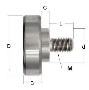 M5 MR105 MR115 MR125 695 685 605 625 Screw Thread F Type Idler Bearing Pulley