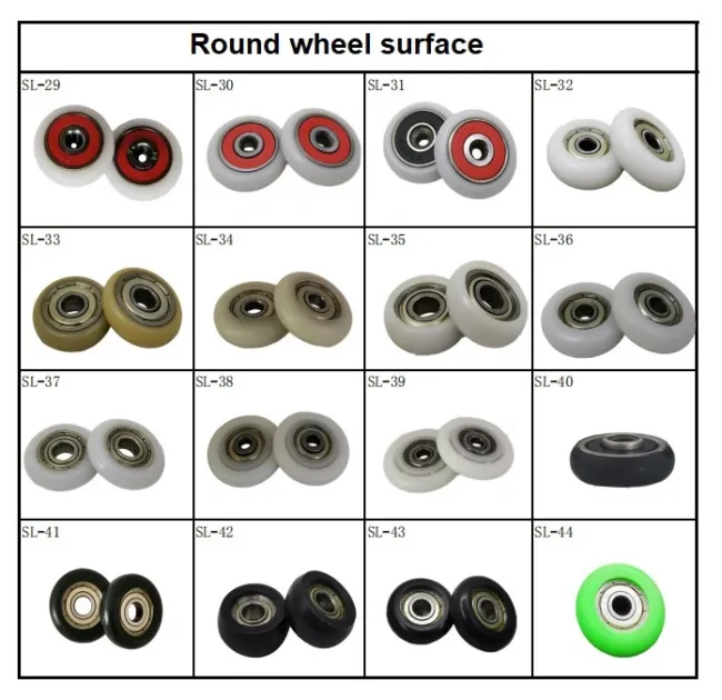 10x29.5x9 mm 6800 Round Wheel Surface Track Roller Bearing Pulley / Sliding Window Wheel / Sliding Track Roller / Nylon Pulley Wheel / Bearing Roller