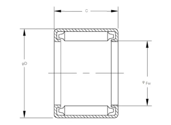 B Series Full Complement Drawn Cup Needle Roller Bearings(B1612 B1616 B186 B188 B1810 B1812 B1816 B1910 B1916 B208 B2010 B2012 B2016 B2020)
