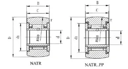 Yoke Type Track Roller Bearings(NATR5 NATR6 NATR8 NATR10 NATR12)