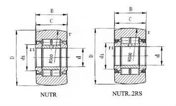 Yoke Type Track Roller Bearings(NUTR3072.2RS NUTR40.2RS NUTR3580.2RS NUTR45.2RS NUTR50.2RS NUTR4090.2RS NUTR45100.2RS NUTR50110.2RS)