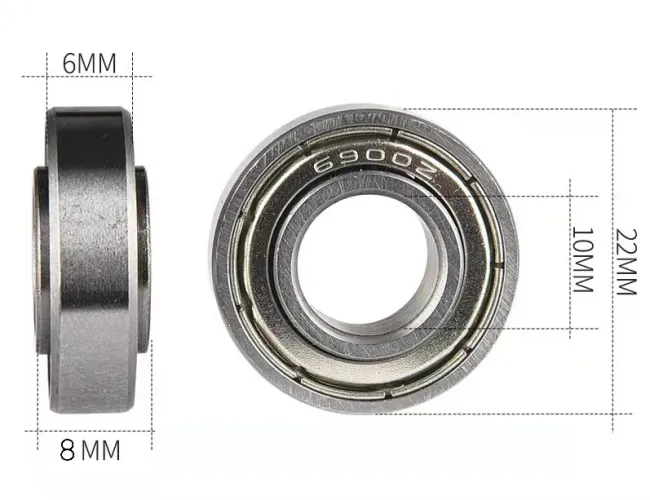 R6 3/8x7/8x9/32"/ 9.525x22.225x7.142mm 608 8x22x7mm 9x22x7mm Front Caster Wheelchair Bearings ,Front Fork & Rear Wheelchair Bearings For Medical Equipment