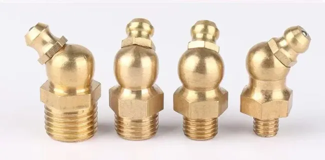 M12x1 Zinc-plated Steel/ Brass / Stainless Steel Straight/ 45 Elbow/90 Elbow Hydraulic Grease Fittings/Nipple
