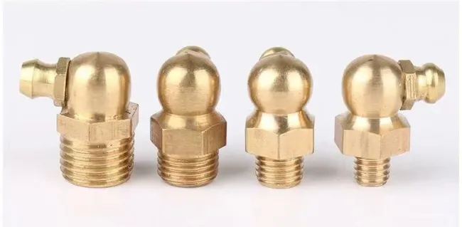 M12x1 Zinc-plated Steel/ Brass / Stainless Steel Straight/ 45 Elbow/90 Elbow Hydraulic Grease Fittings/Nipple