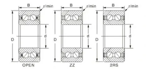 Angular Contact Ball Bearing 3206-B-2Z-TV-C3
