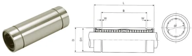 LM...LUU Stainless/ Bearing Steel Linear Bearings(LM13LUU LM16LUU LM20LUU LM25LUU LM30LUU LM35LUU LM40LUU LM50LUU)
