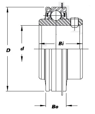 Insert Bearing With Snap Ring(SER213 SER213-40 SER214 SER214-43 SER214-44)