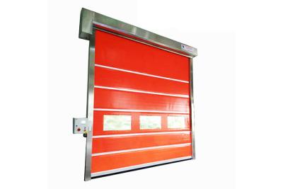 China H2008 Durable High Speed Roll Up Door Full Transparent 1.5mm PVC Window for sale