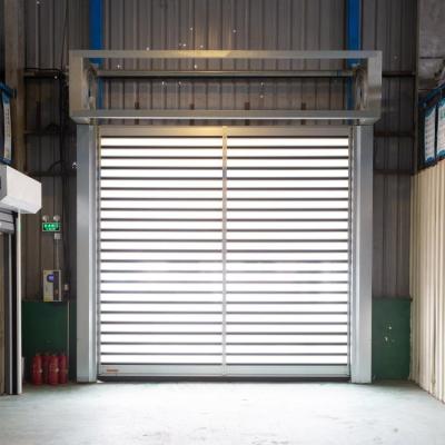 China Roll Up Aluminum Alloy Panel Workshop Security Doors Wind Load Max 30m / s for sale