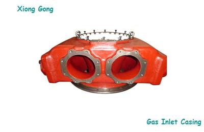 China Gas Inlet Casing Two Hole Turbo Rear Housing For Ship Diesel Engine for sale