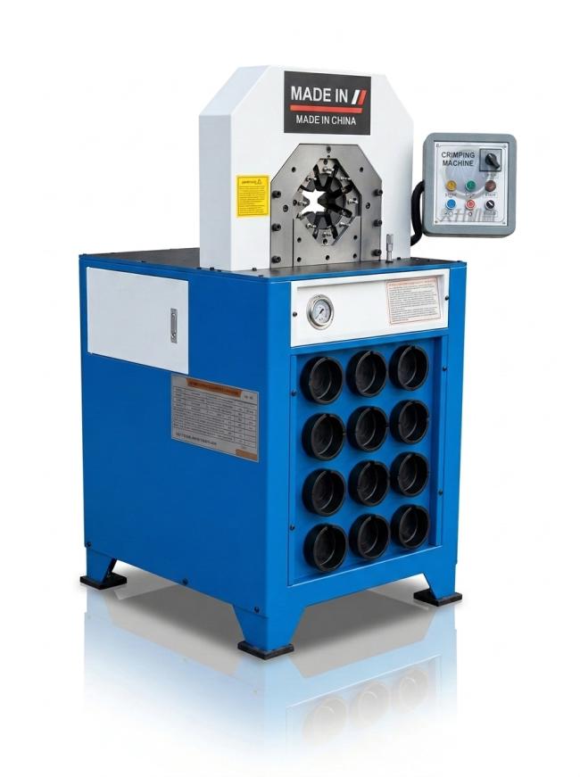 MENSION MS-P130 Hydraulic Hose Crimping Machine in operation