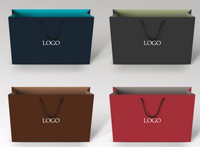 China Logo printed Custom Paper Bags with lamination and matt for sale