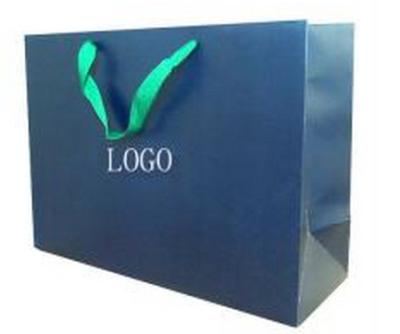 China Custom Made with Logo Luxury Printed Paper Shopping Bags with Ribbon Handles for sale