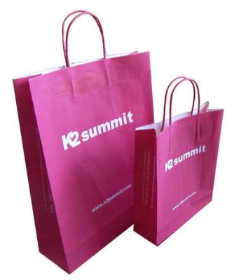 China Clothing Red Kraft Paper Shopping Bags China Wholesale Price for sale
