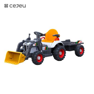 China Plastic Ride On Tractor/Music/Early education Light/ With manual push machine /Drag bucket for sale