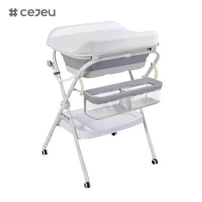 China CJ-QC6605-1 Three-In-One All-In-One Care Table for Newborn Babysitting Bathing Washing for Mobile Diapering-Baby Bath Products Wholesale for sale