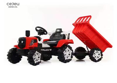 China 162*56*48CM Red 6 Wheel Tractor With Removable Hopper With Bluetooth for sale