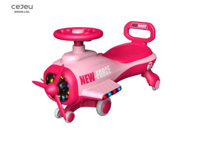 China Pink Ride On Push Along Car With Flash Light Large Storage Seat for sale