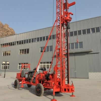 China Four Wheel Trailer Mounted Drill Rig For Agricultural Irrigation for sale
