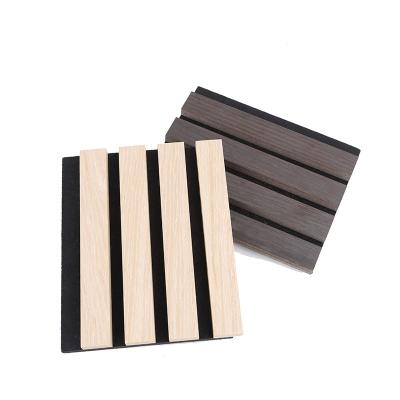 China Easy Installation PET Wood Acoustic Panels Acoustic Slat Wood Wall Panel for sale