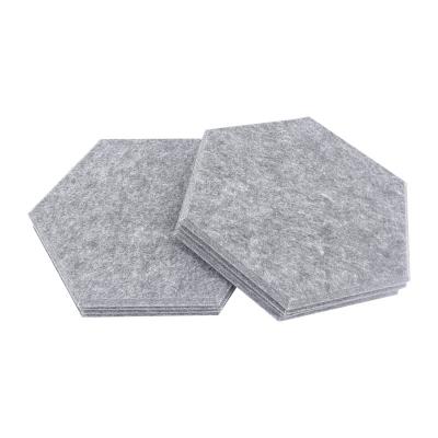 China Beveled Edge Hexagon Sound Absorbing Panels Sound Proof Padding For Wall for sale