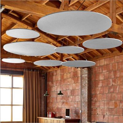 China Colorful Circle Acoustic Ceiling Board 8mm 24mm Pet Soundproof for sale
