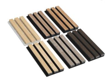 China Slat Wood Acoustic Panels 21mm Wall Ceiling Decoration Sound Proof Insulation for sale