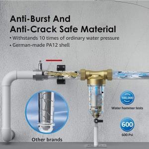 Backwash Spin Down Sediment Water Filter Whole House Pre-Filtration System, 50-Micron (5)