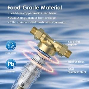 Backwash Spin Down Sediment Water Filter Whole House Pre-Filtration System, 50-Micron (4)
