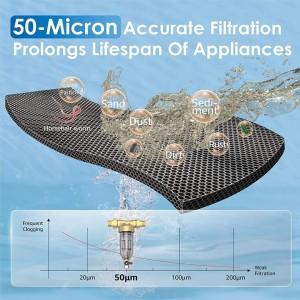 Backwash Spin Down Sediment Water Filter Whole House Pre-Filtration System, 50-Micron (1)