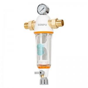 Pre filter 360 degrees rotating interface Whole house automatic backwash pre-filtered water prefilter (4)