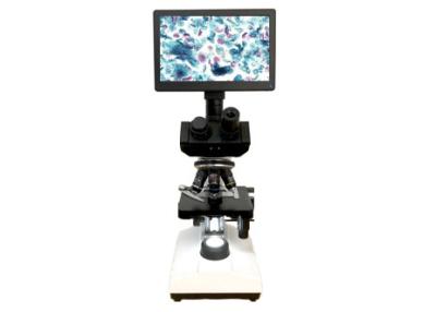 China Fotomicroscópio do monocular do microscópio biológico 10X 40X 6V 20W do laboratório do painel LCD à venda