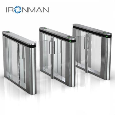 China Glass Security Turnstiles , Airport Swing Gate Turnstile With Alarm Function for sale