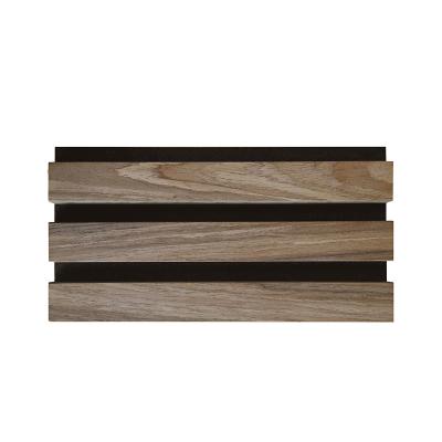 China Brown Acoustic Slat Wood Wall Panels For Conference Chamber for sale