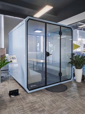 China Company Using 2 Person Silence Phone Pod Modular Soundproof Acoustic Booth for sale